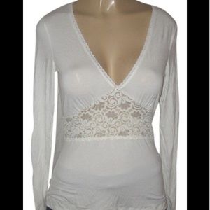 Long sleeve lace Bebe top